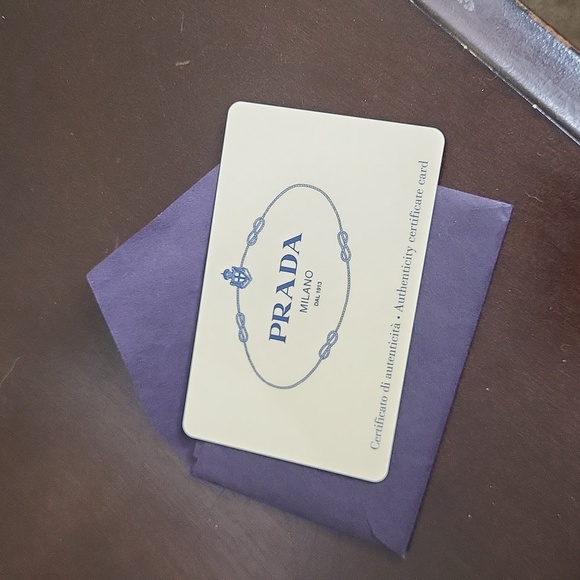 Prada Canapa Moon Shoulder Bag, Blue and Beige - Picture 13 of 13